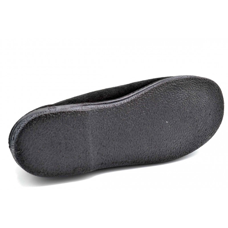 Isasa 543 Alcatraz negro | Zapatilla de paño | Horma ancha