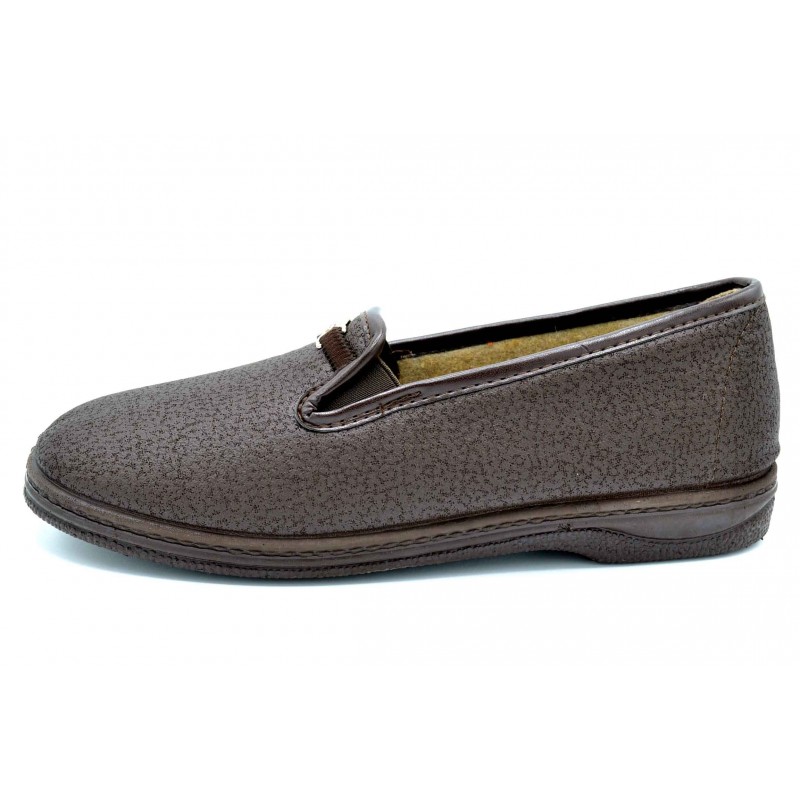 Isasa 518 Curti marrón | Zapatilla de paño | Horma ancha
