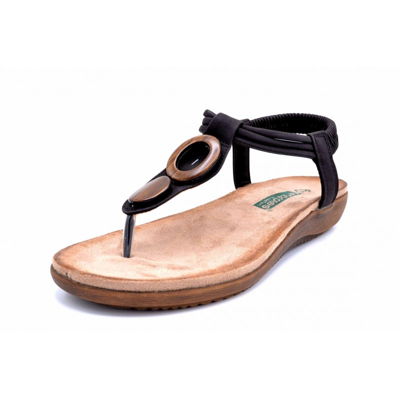 Amarpies ABZ17063 Negro | Sandalia dedo planta GEL