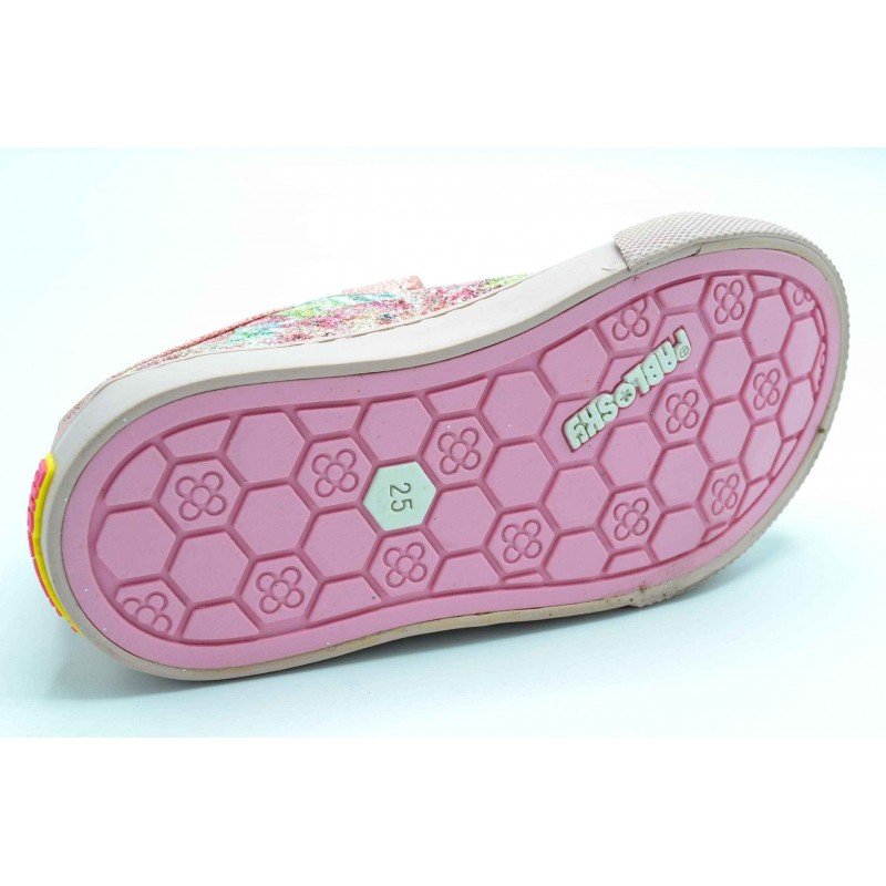 Pablosky 968670 rosa glitter | Zapatilla de lona para niña