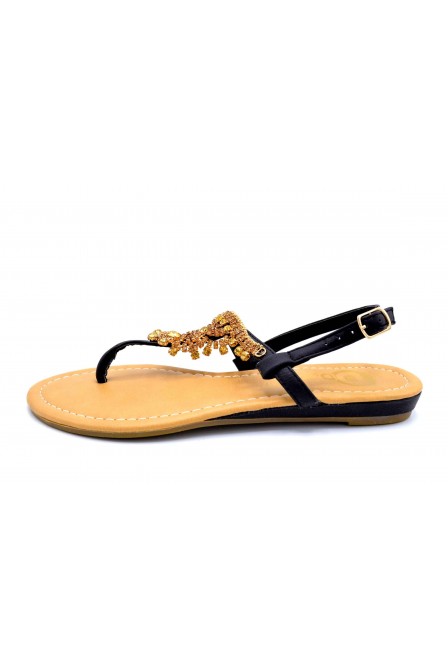Deity 6181zg | Sandalia plana de dedo