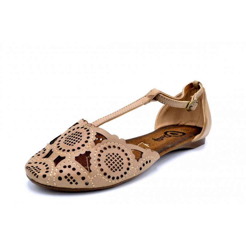 Deity 8450ol beige | Sandalia plana para mujer