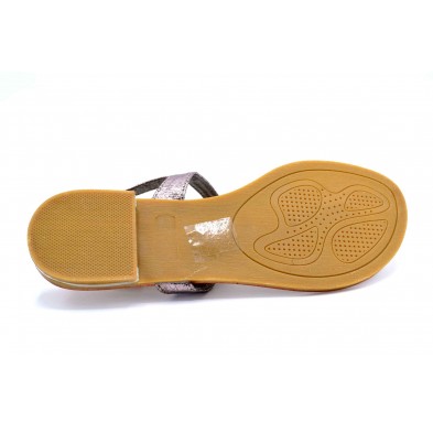 Deity 3703ht plomo | Sandalia plana de dedo