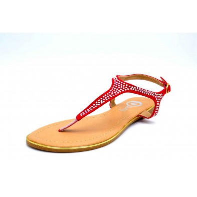 Deity 3758oz rojo | Sandalia de dedo para chica