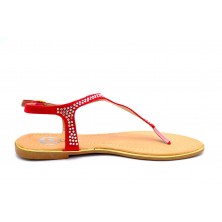 Deity 3758oz rojo | Sandalia de dedo para chica