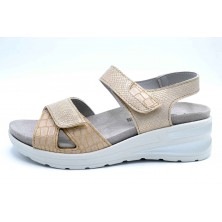 Tamicus Coral 19 Cream Coruna | Sandalia de piel con plantilla extraíble GEL