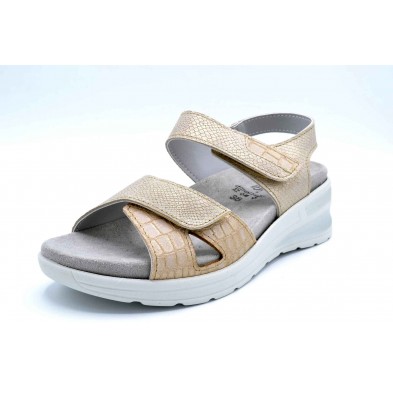 Tamicus Coral 19 Cream Coruna | Sandalia de piel con plantilla extraíble GEL