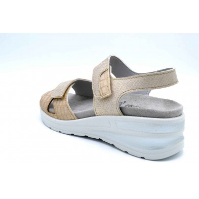 Tamicus Coral 19 Cream Coruna | Sandalia de piel con plantilla extraíble GEL