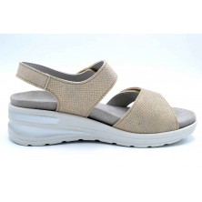 Tamicus Coral 19 Cream Coruna | Sandalia de piel con plantilla extraíble GEL