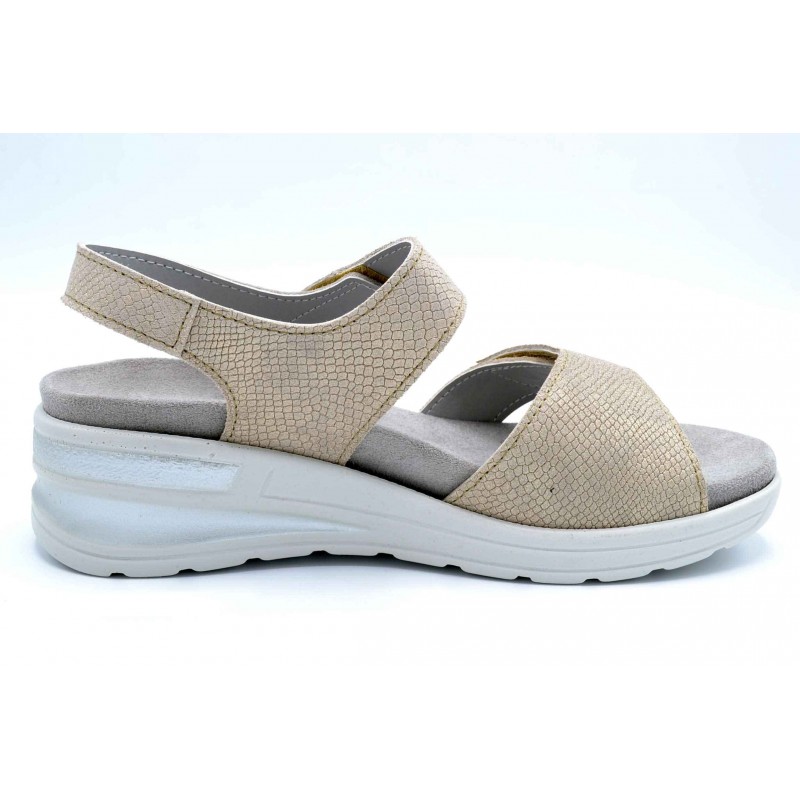 Tamicus Coral 19 Cream Coruna | Sandalia de piel con plantilla extraíble GEL
