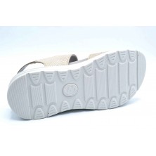 Tamicus Coral 19 Cream Coruna | Sandalia de piel con plantilla extraíble GEL