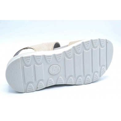 Tamicus Coral 19 Cream Coruna | Sandalia de piel con plantilla extraíble GEL