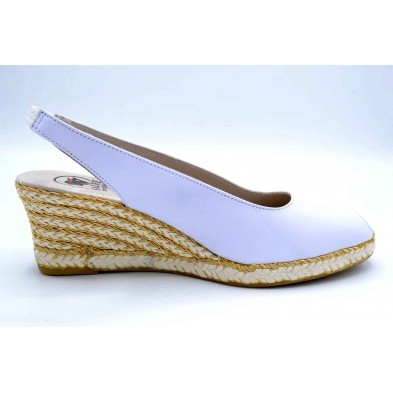 Salvi 914 blanco | Sandalia de piel con cuña