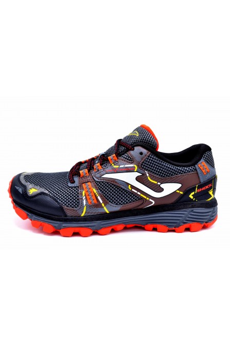 Joma Shock Men gris naranja | Zapatilla de trail para hombre