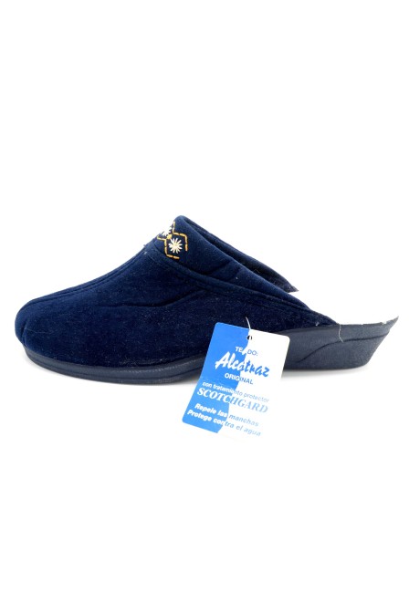 Muro 3006 marino | Zapatilla de casa con cuña