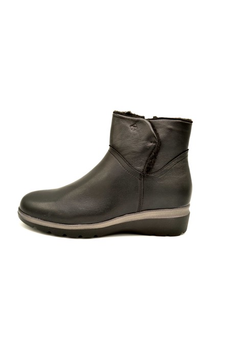 Tamicus Flex 10 Negro | Bota de piel con cuña para mujer