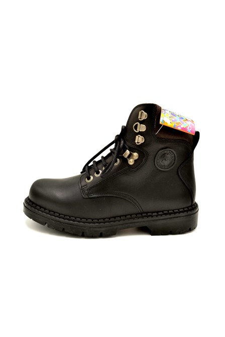 Pablosky 703910 Negro | Bota junior militar de piel