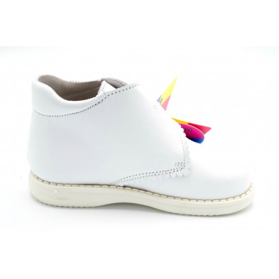 Nenuco 1169 blanco - Botita de piel para niña