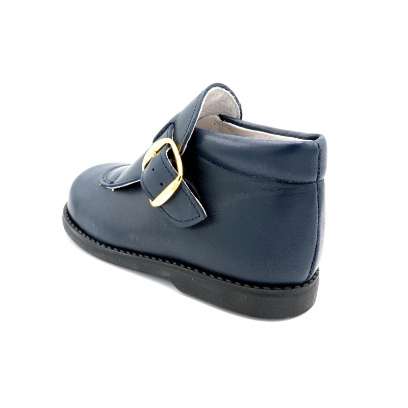 Nenuco 1059 azul - Botita de piel para niño