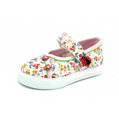 Pablosky 966630 - Mercedita de lona con plantilla de piel extraible