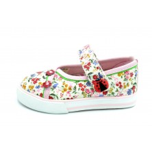 Pablosky 966630 - Mercedita de lona con plantilla de piel extraible