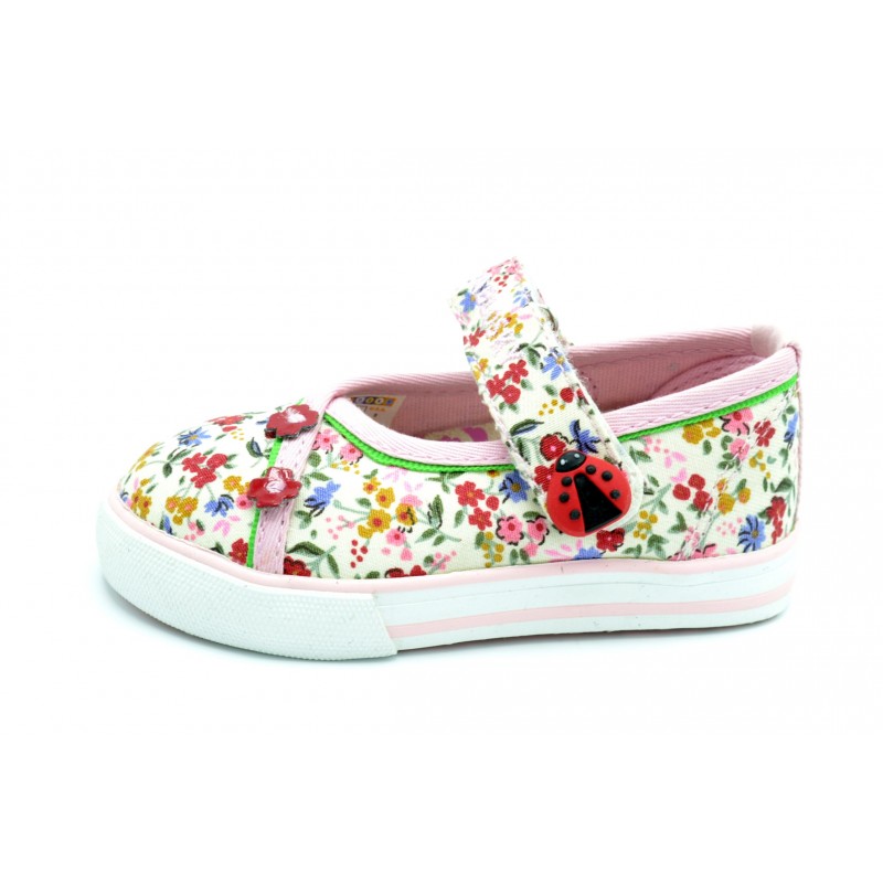 Pablosky 966630 - Mercedita de lona con plantilla de piel extraible