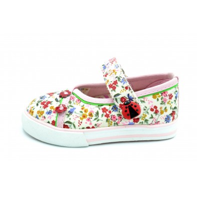 Pablosky 966630 - Mercedita de lona con plantilla de piel extraible