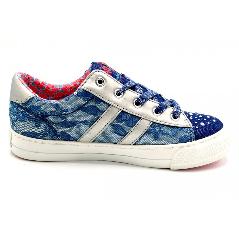Pablosky 949220 Navy Lace - Zapatilla de lona