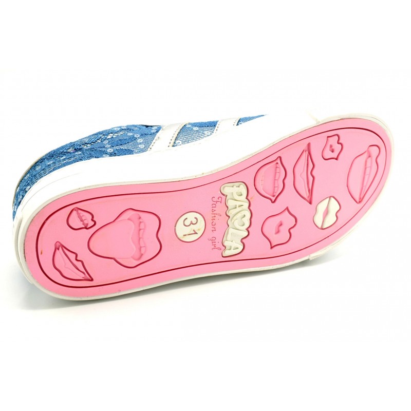 Pablosky 949220 Navy Lace - Zapatilla de lona