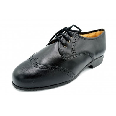 Drucker 985 Negro - Zapato de piel con abrigo