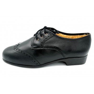 Drucker 985 Negro - Zapato de piel con abrigo