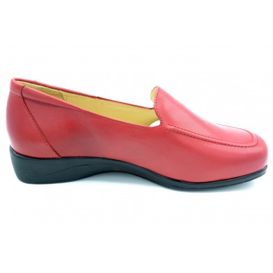 Drucker Calzapedic 1299 Rojo - Mocasín anatómico de piel