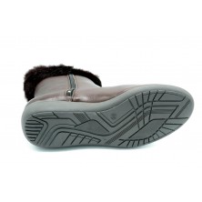 Drucker Calzapedic bota de piel con abrigo, color marrón