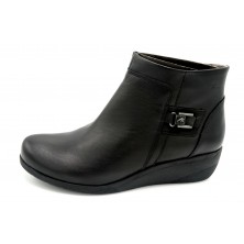 Fluchos Lena F0595 Negro - Botin de piel con cuña