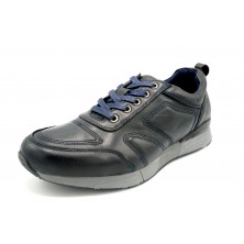 Paredes Forrest Marino - Zapato casual de piel con cordones