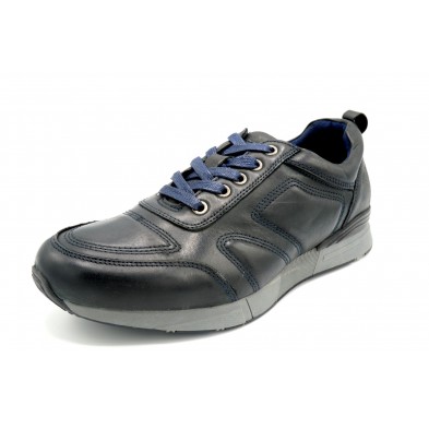 Paredes Forrest Marino - Zapato casual de piel con cordones