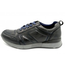 Paredes Forrest Marino - Zapato casual de piel con cordones