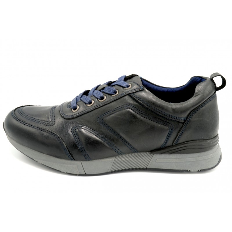 Paredes Forrest Marino - Zapato casual de piel con cordones