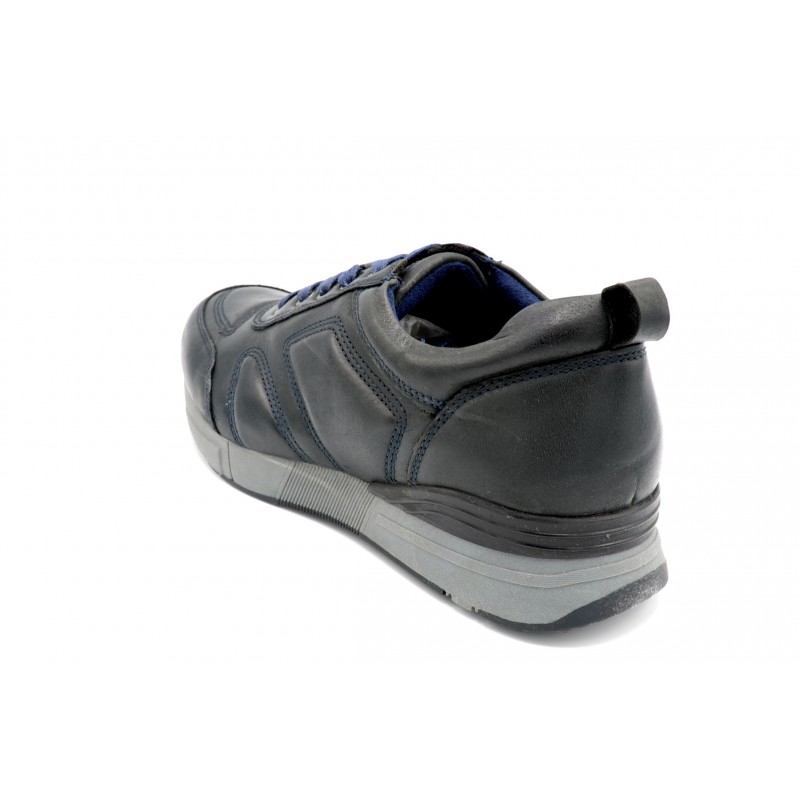 Paredes Forrest Marino - Zapato casual de piel con cordones