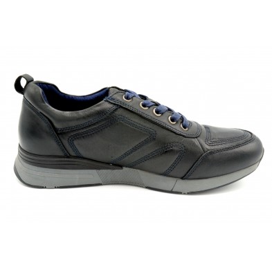 Paredes Forrest Marino - Zapato casual de piel con cordones
