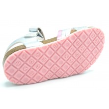 Pablosky 483950 Laminado plata - Sandalia para niña - Hecha en España