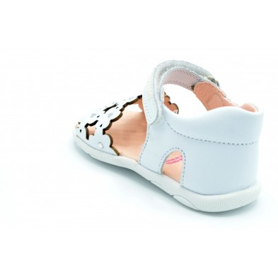 Pablosky 073300 blanco - Sandalia de piel para niña primeros pasos