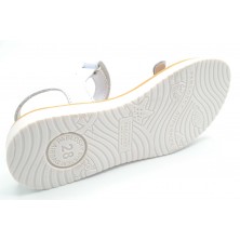 Pablosky 462500 Blanco/rosa - Sandalia de piel para niña