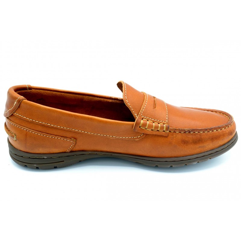 Alex 3037 Miel - Mocasín de piel para hombre