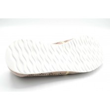 Amarpies AFT17083 Platino - Mercedita de piel para mujer