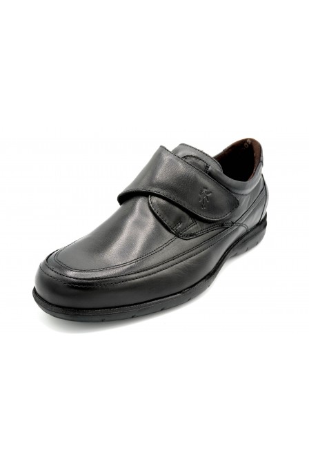 Fluchos Luca 8782 Negro - Zapato de piel con cierre de velcro