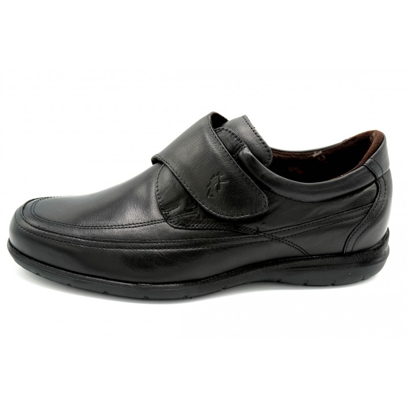 Fluchos Luca 8782 Negro - Zapato de piel con cierre de velcro