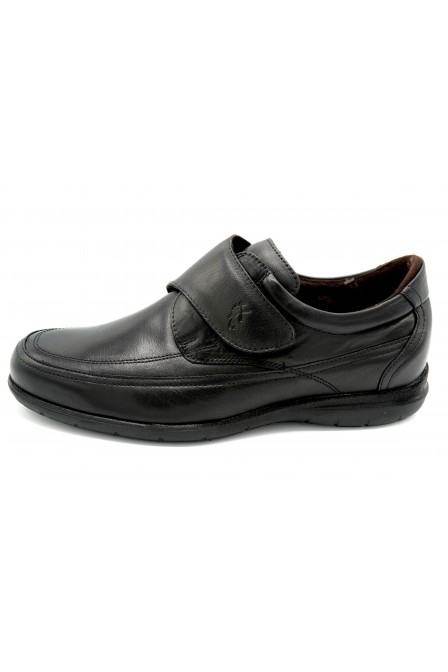 Fluchos Luca 8782 Negro - Zapato de piel con cierre de velcro