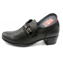 Fluchos Charis F0587 Sugar Negro - Zapato abotinado de piel