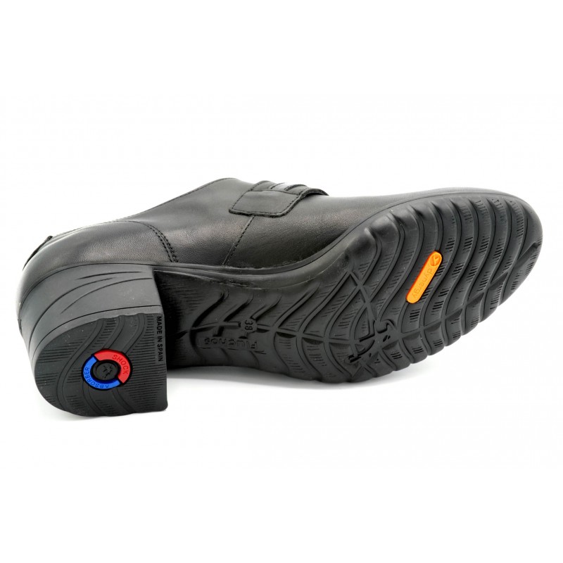 Fluchos Charis F0587 Sugar Negro - Zapato abotinado de piel